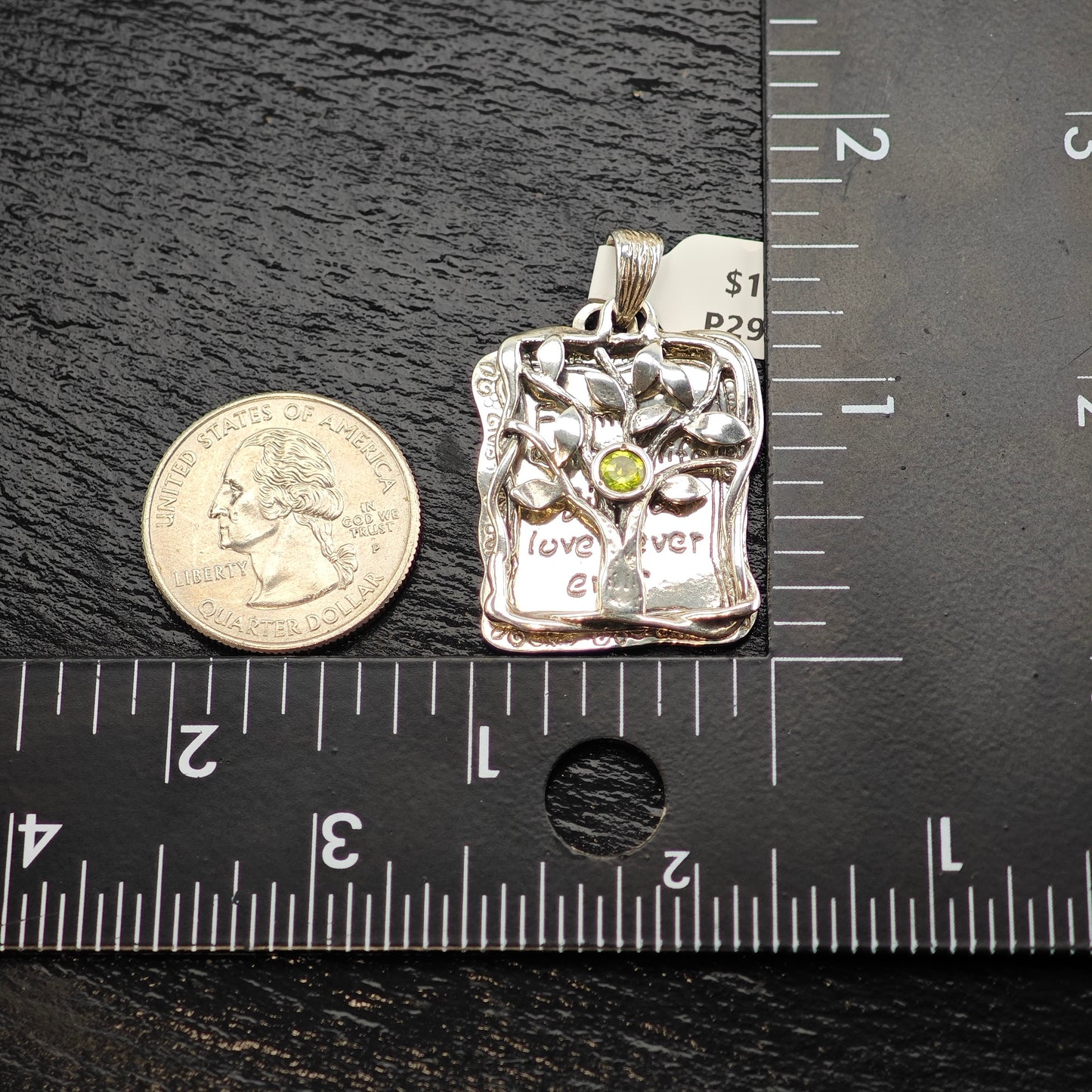 Israel Didae Peridot Family Tree Pendant Sterling Silver P2934