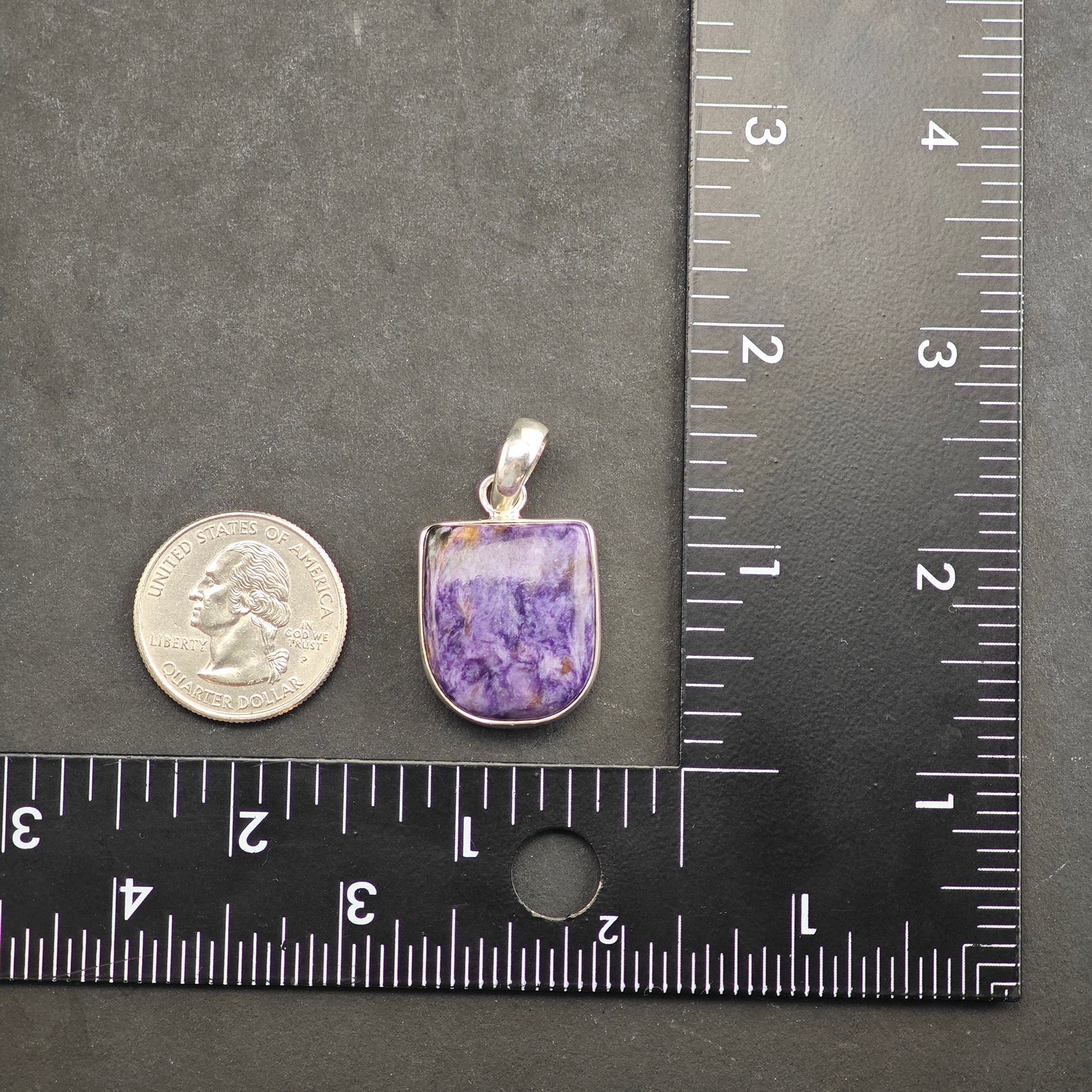 Charoite Pendant Sterling Silver