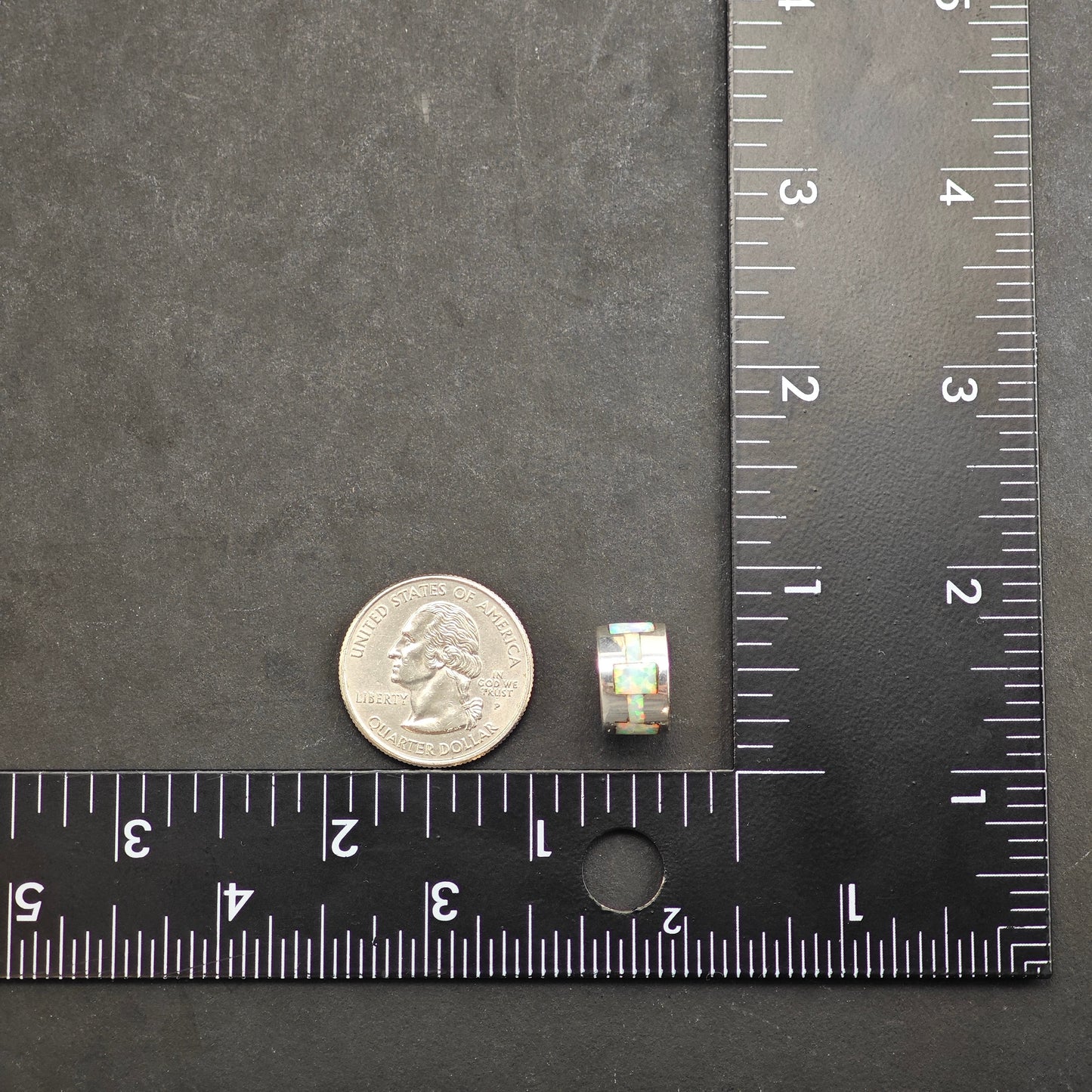 Lab Opal Inlay Pendant Sterling Silver