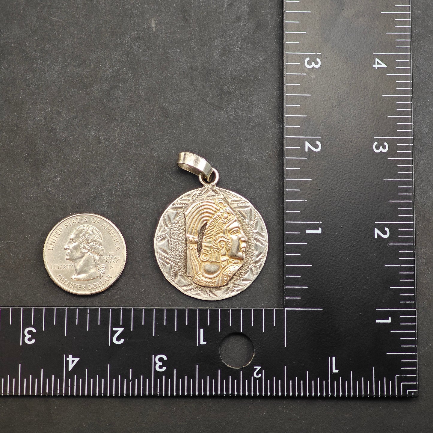 South American Warrior Pendant Sterling Silver