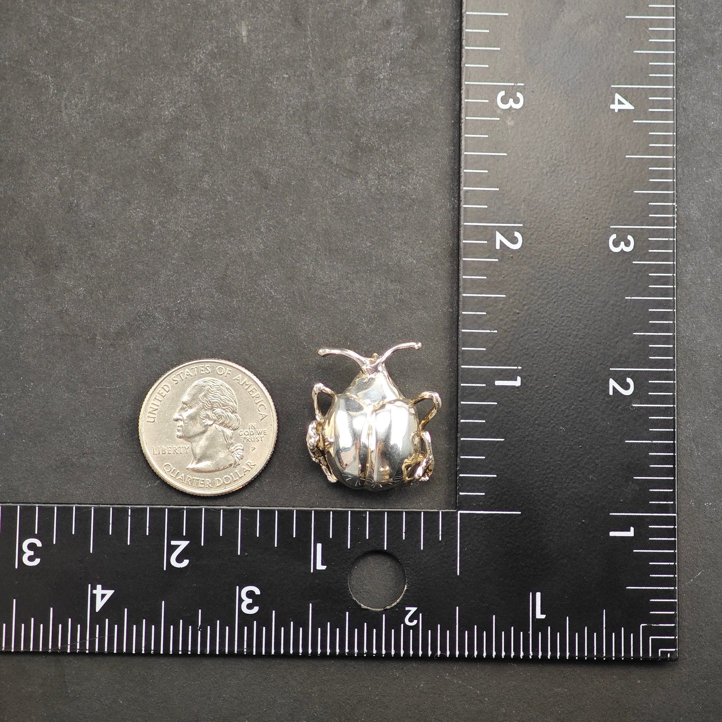 Beetle Pendant Sterling Silver