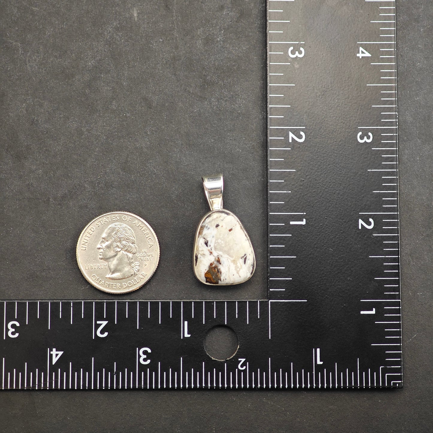 White Buffalo Pendant Sterling Silver