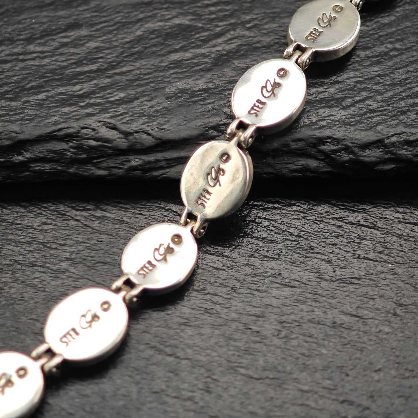 Carolyn Pollack Multi-Stone Bracelet Sterling Silver Sz 7" BR3051