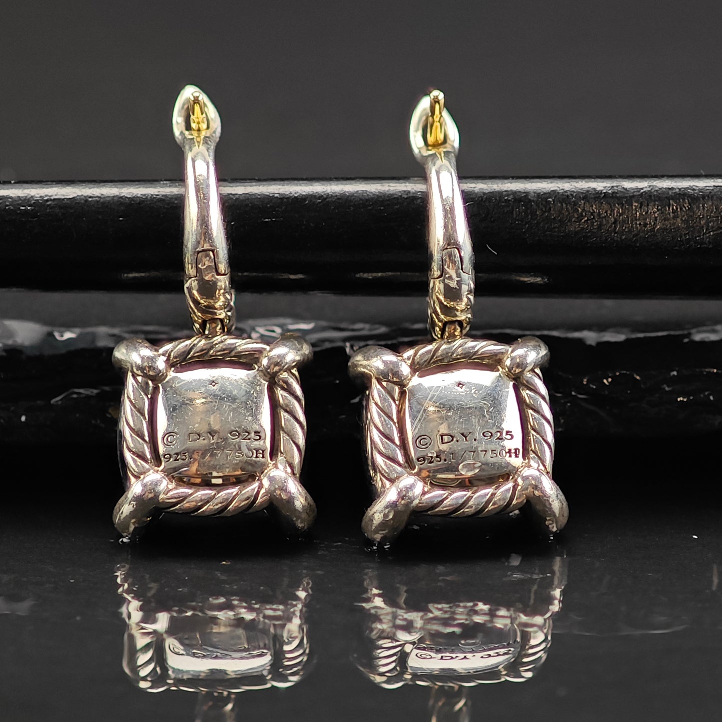 Vintage David Yurman Diamond Chatelaine Bonded 18k Gold ER3012