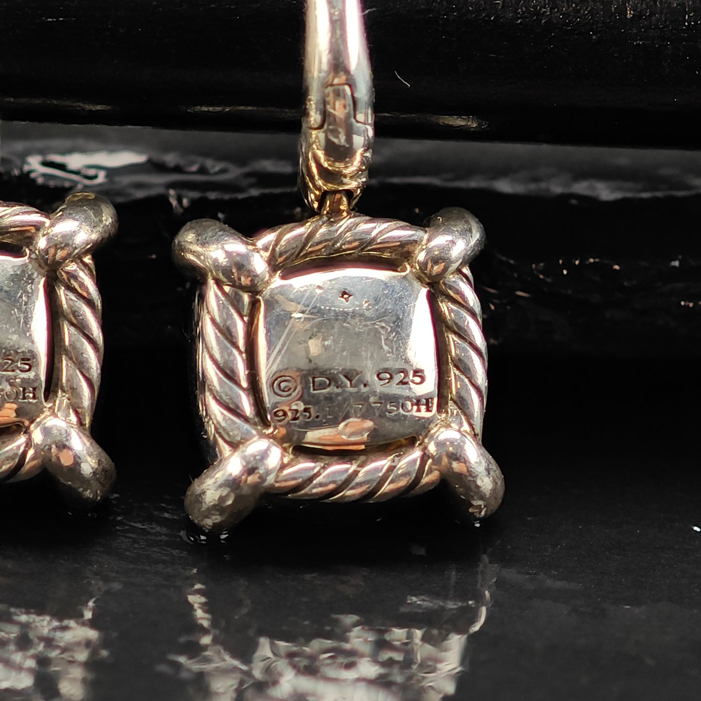 Vintage David Yurman Diamond Chatelaine Bonded 18k Gold ER3012