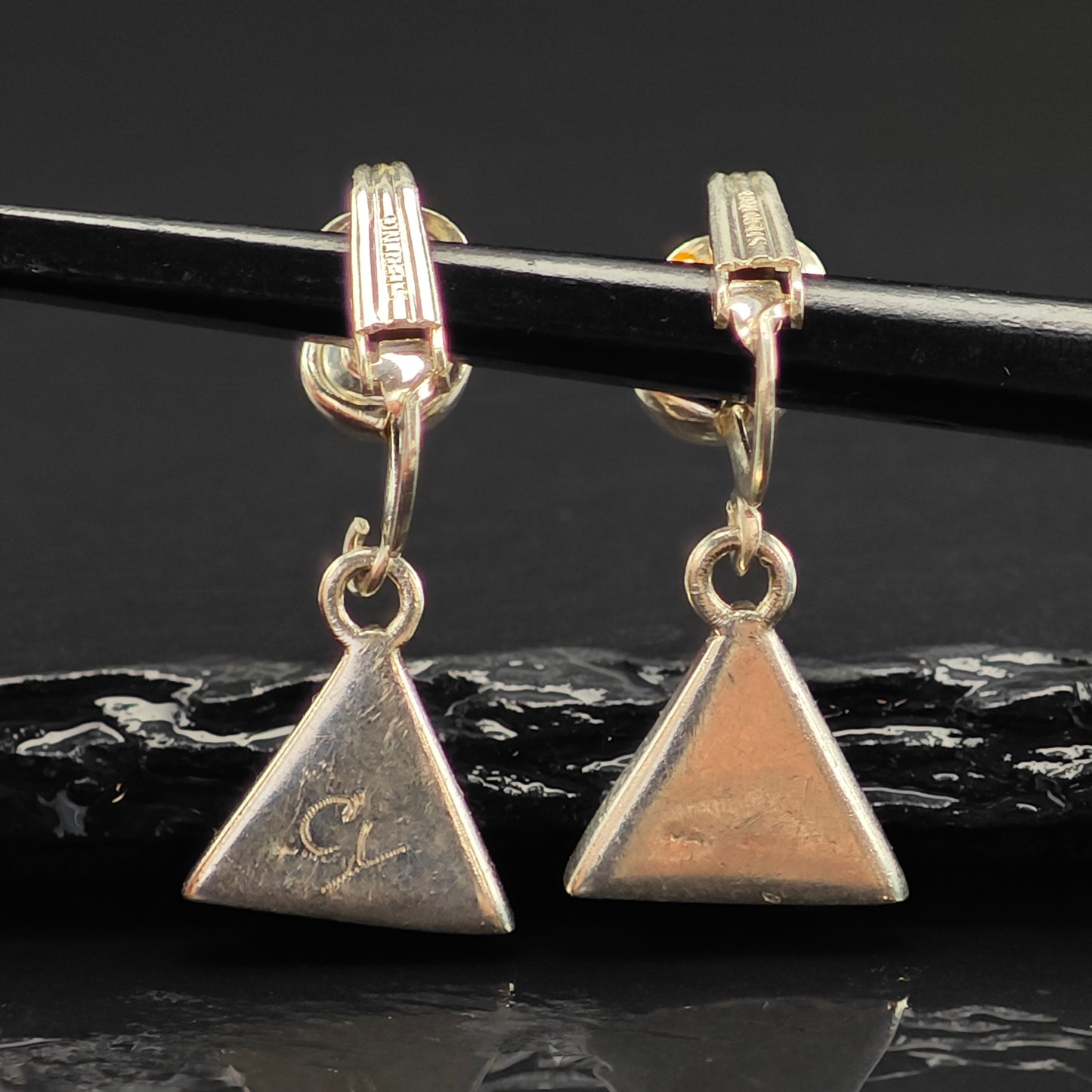 Choice of Vintage Native American Clip On/Dangle Sterling Silver Earrings ER3015