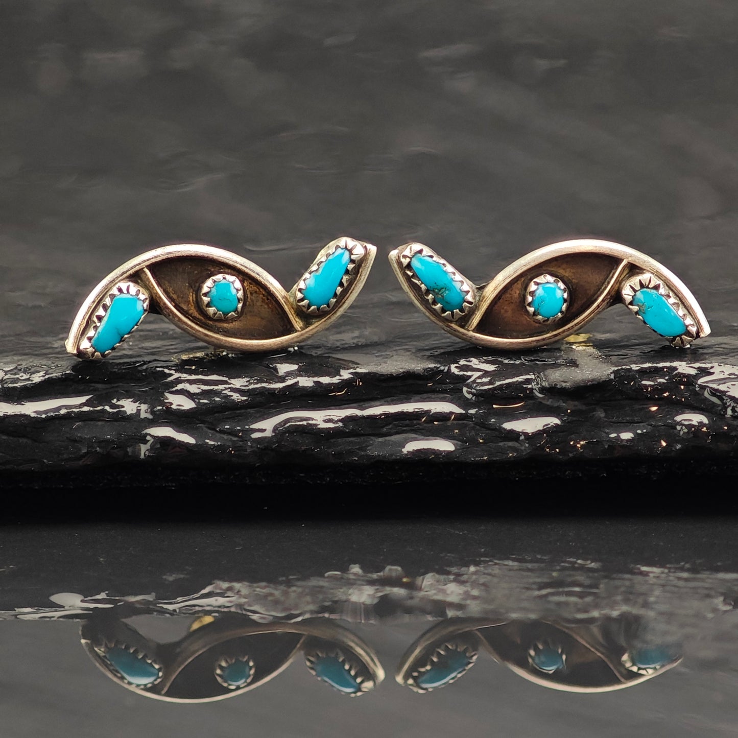 Choice of Vintage Native American Turquoise Sterling Silver Stud Earrings ER3005