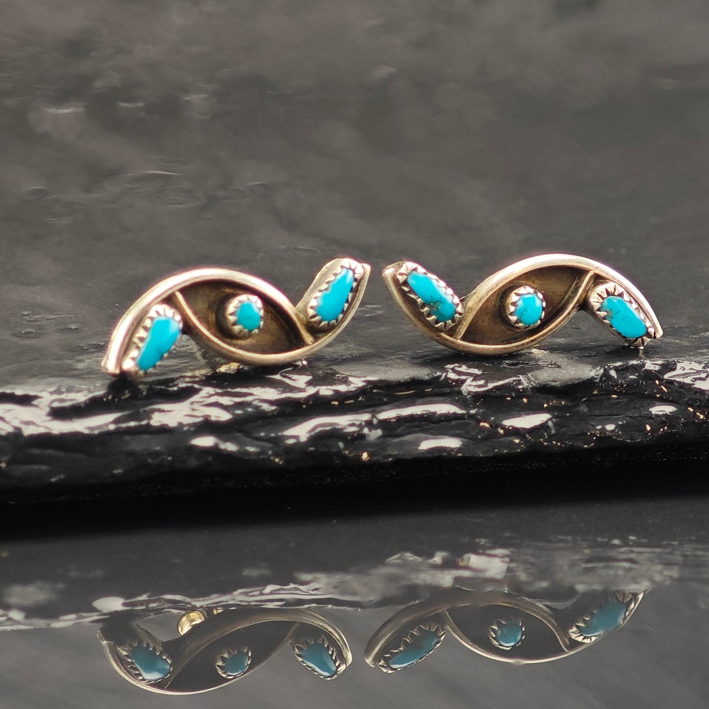 Choice of Vintage Native American Turquoise Sterling Silver Stud Earrings ER3005