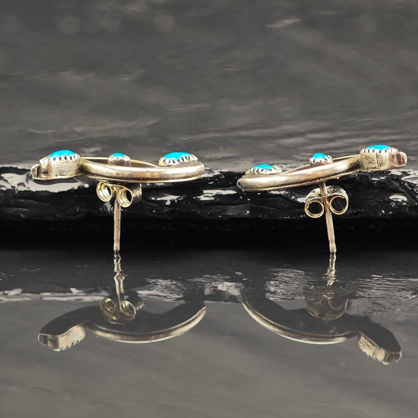 Choice of Vintage Native American Turquoise Sterling Silver Stud Earrings ER3005