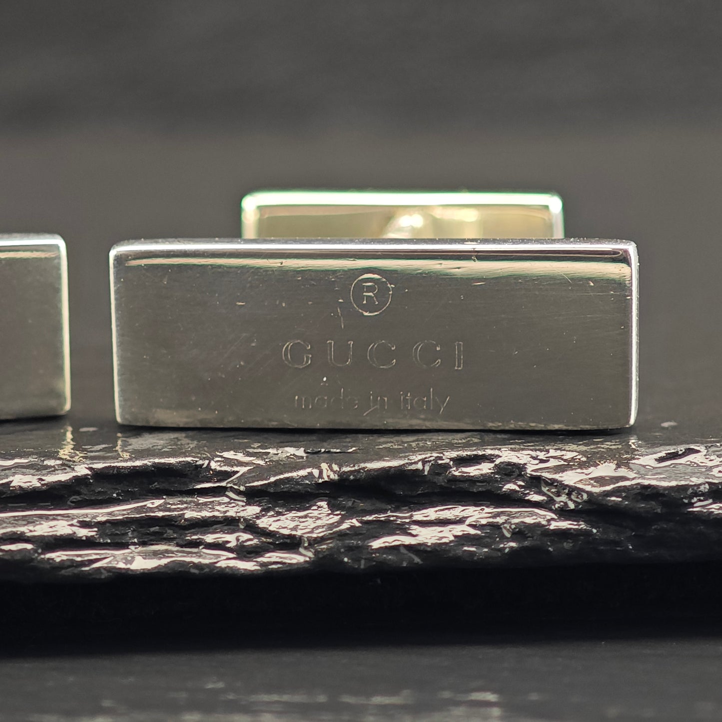 Vintage Gucci Modernist Cufflinks Sterling Silver MISC0343
