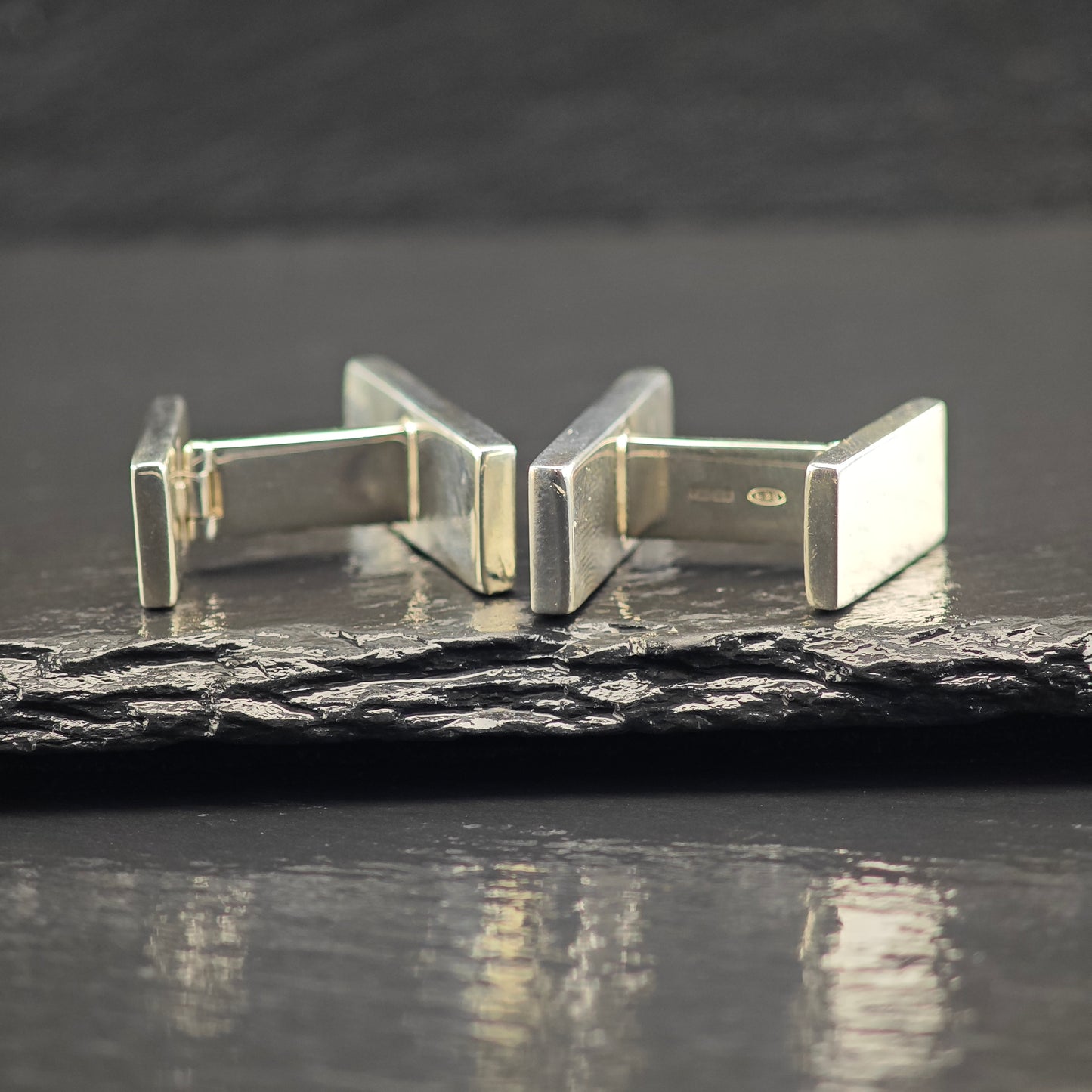 Vintage Gucci Modernist Cufflinks Sterling Silver MISC0343