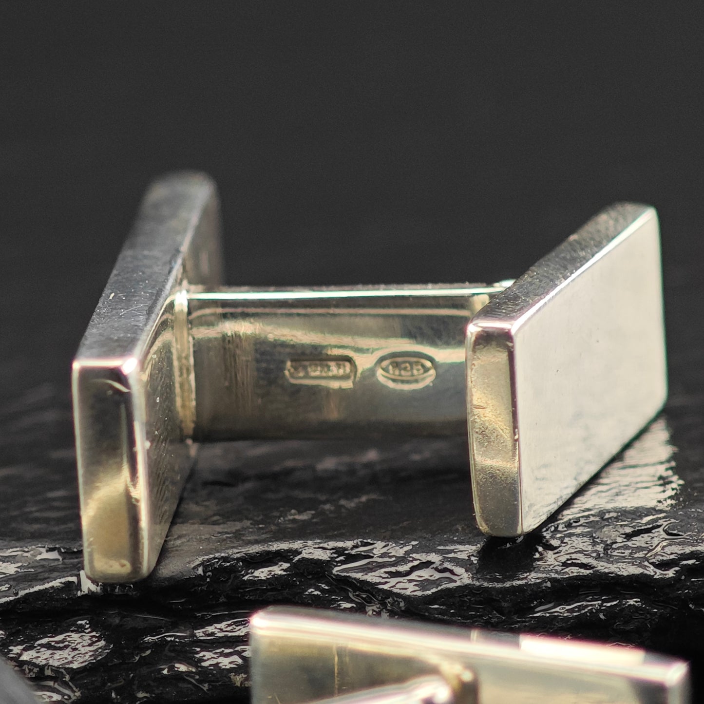 Vintage Gucci Modernist Cufflinks Sterling Silver MISC0343
