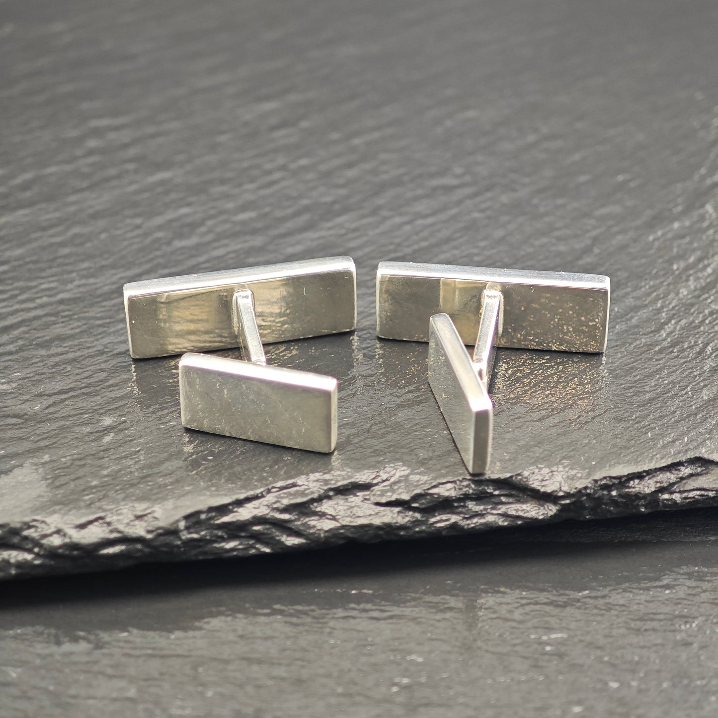 Vintage Gucci Modernist Cufflinks Sterling Silver MISC0343