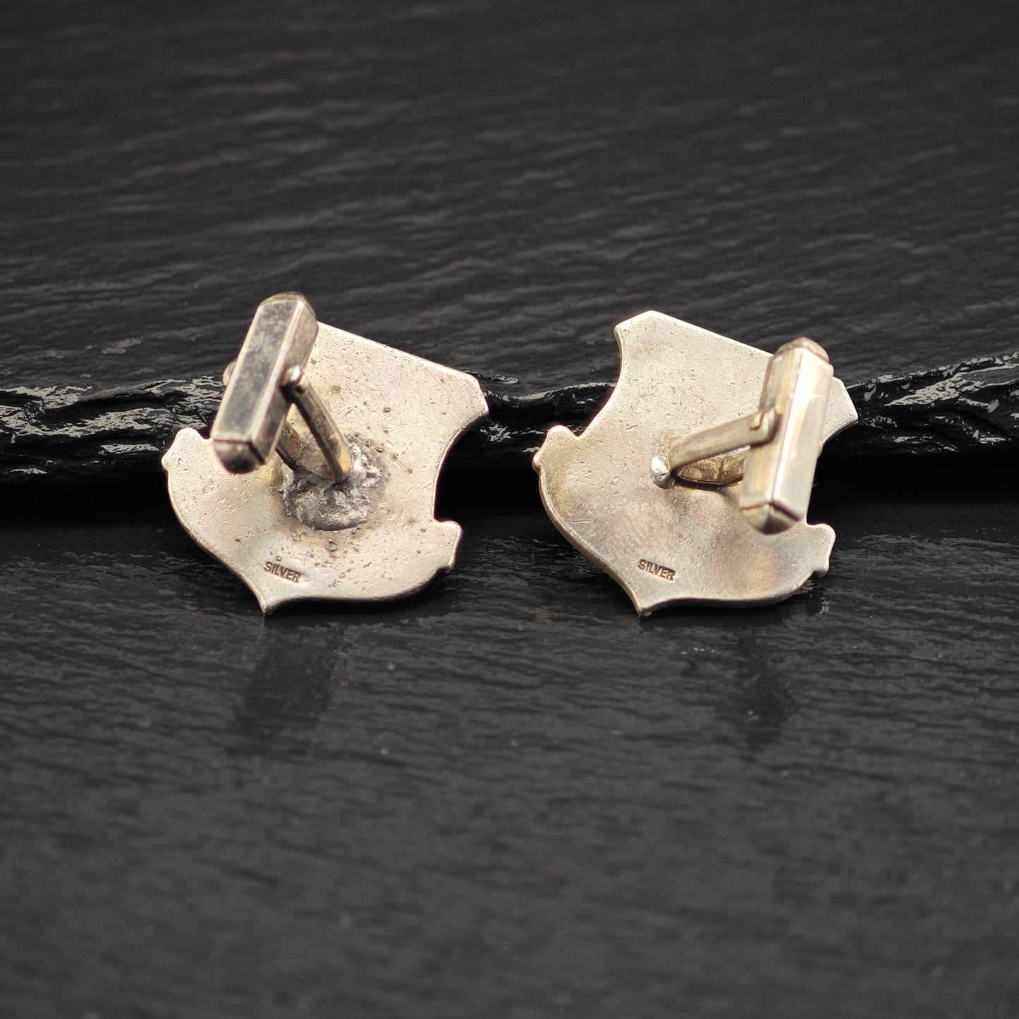 Vintage U.S. Air Force Strategic Air Command, Enamel Cufflinks, Sterling Silver MISC0344