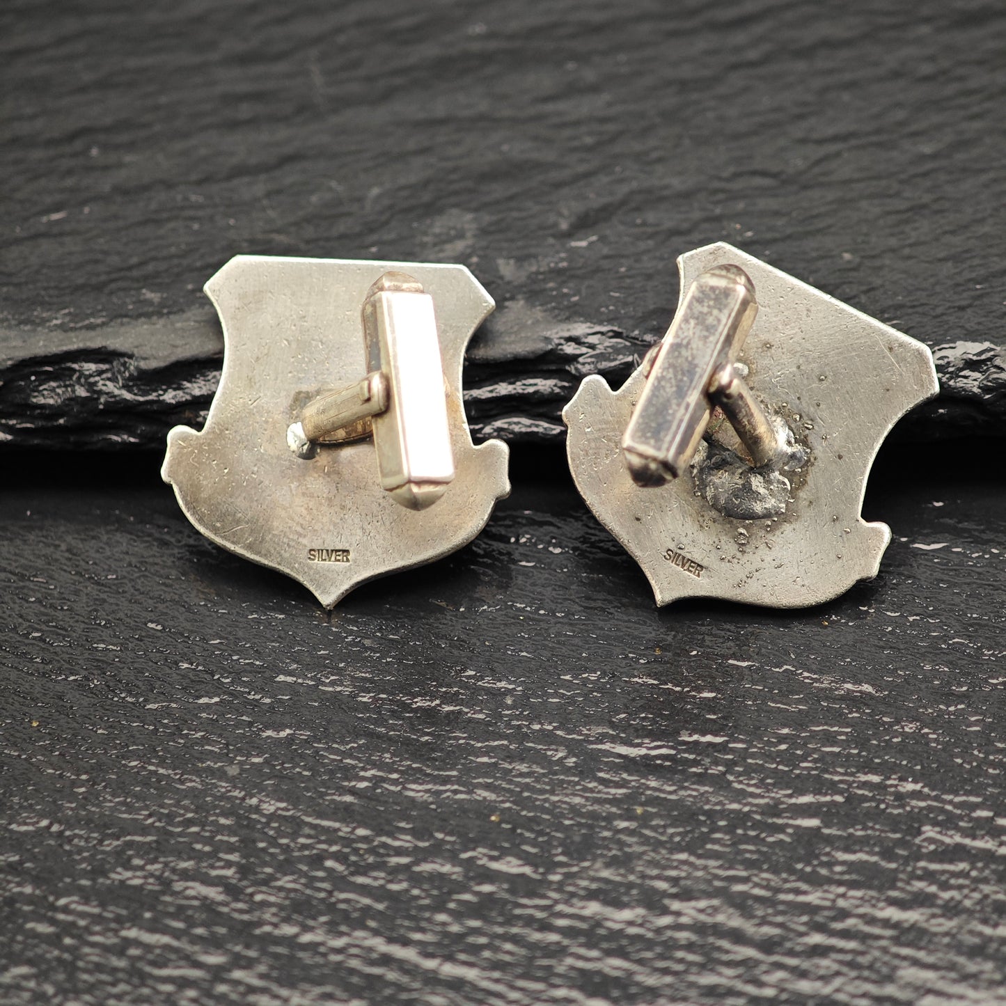 Vintage U.S. Air Force Strategic Air Command, Enamel Cufflinks, Sterling Silver MISC0344