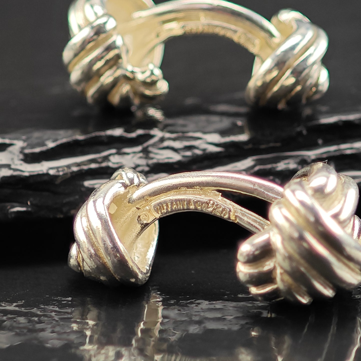 Vintage Tiffany & Co. Knot Design Cufflinks Sterling Silver MISC0345