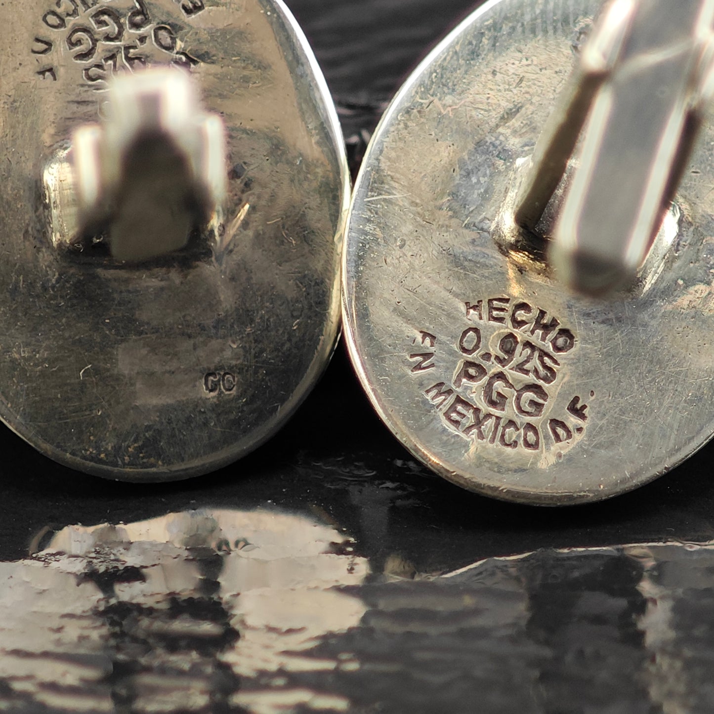 Vintage Mexican, MOP Inlay Cufflinks Sterling Silver MISC0346