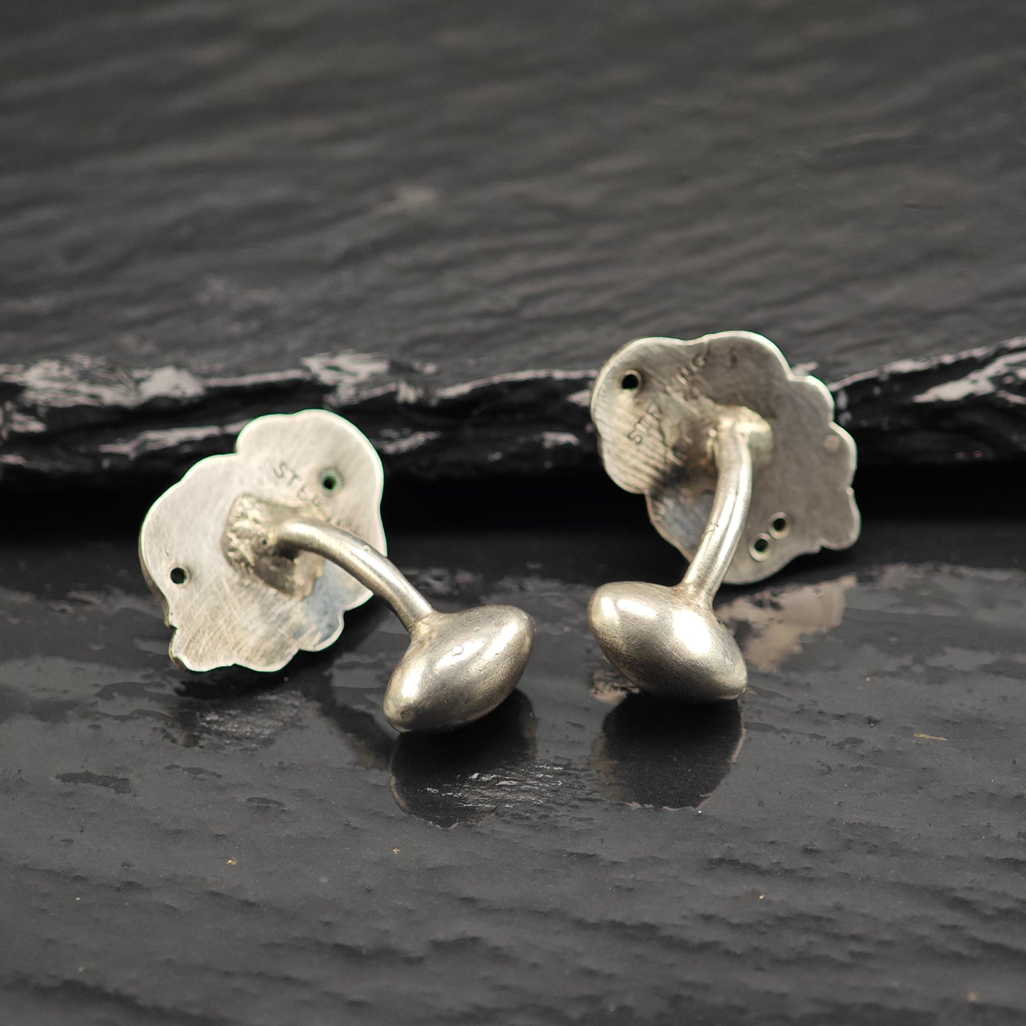 Vintage Art Nouveau Repousse Maiden Cufflinks Sterling Silver MISC0347