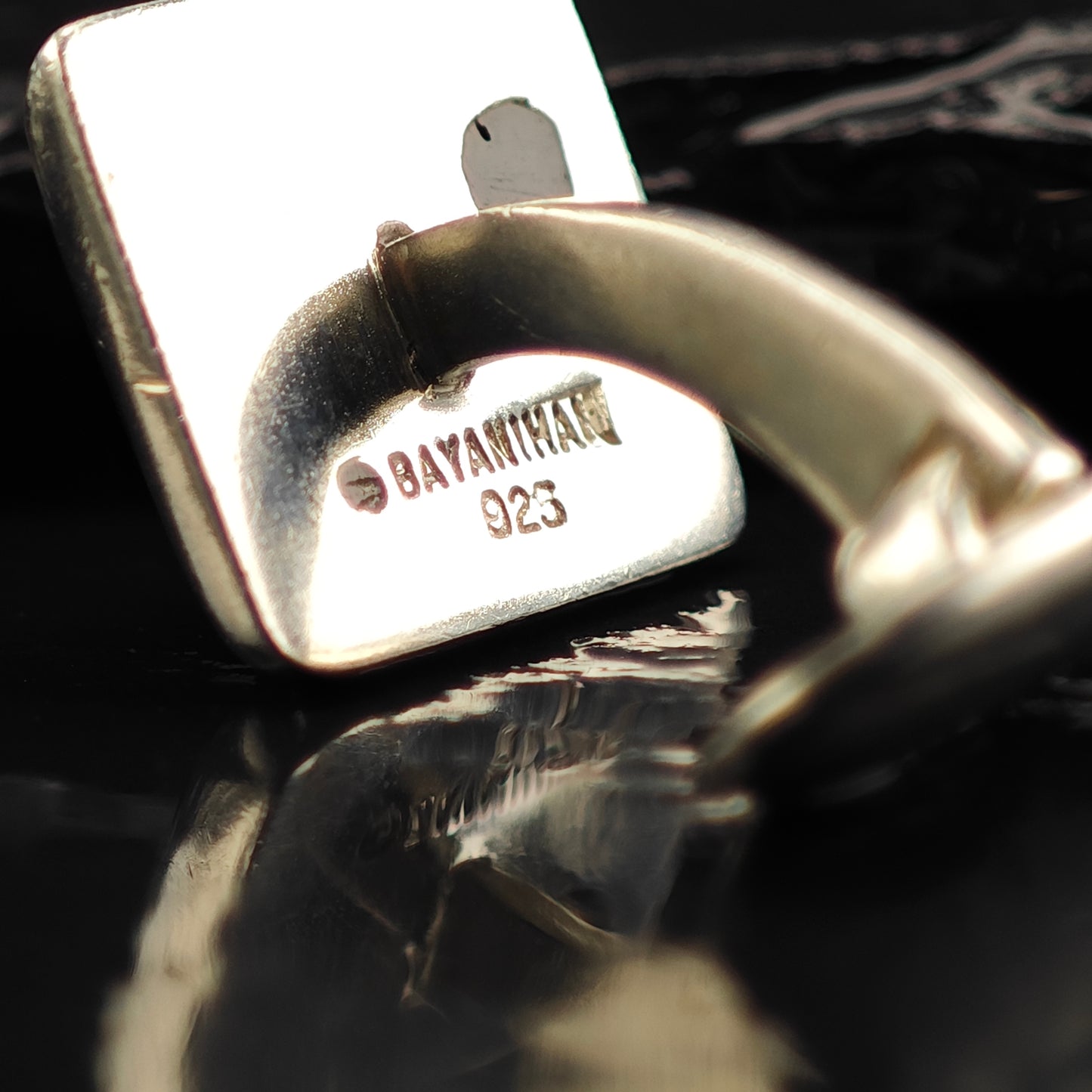 Vintage Bayanihan Black Inlay Cufflinks Sterling Silver MISC0350