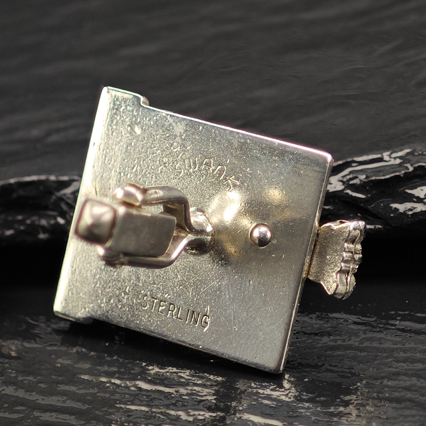 Vintage Swank Dragon Fish, Modernist Cufflinks Sterling Silver MISC0361