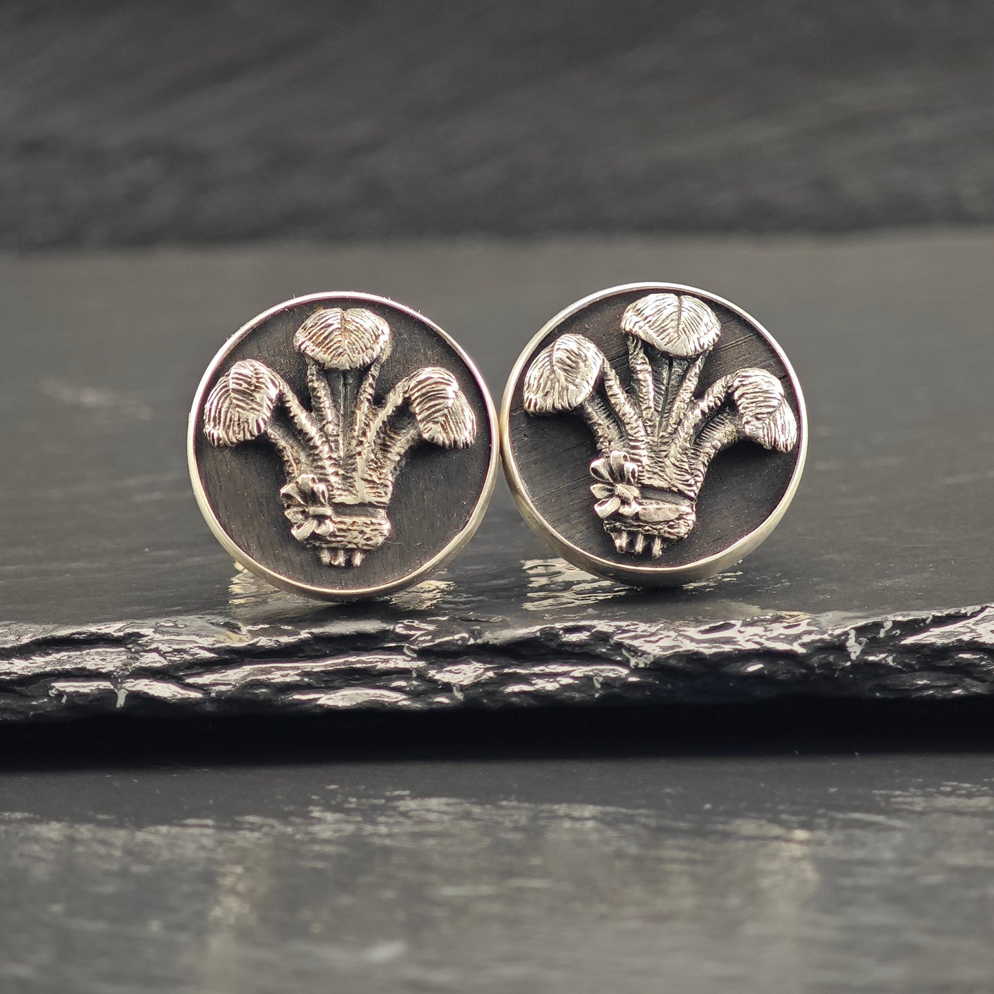 Vintage Prince of Wales Feather Design Fenwick & Sailors Cufflinks Sterling Silver MISC0362