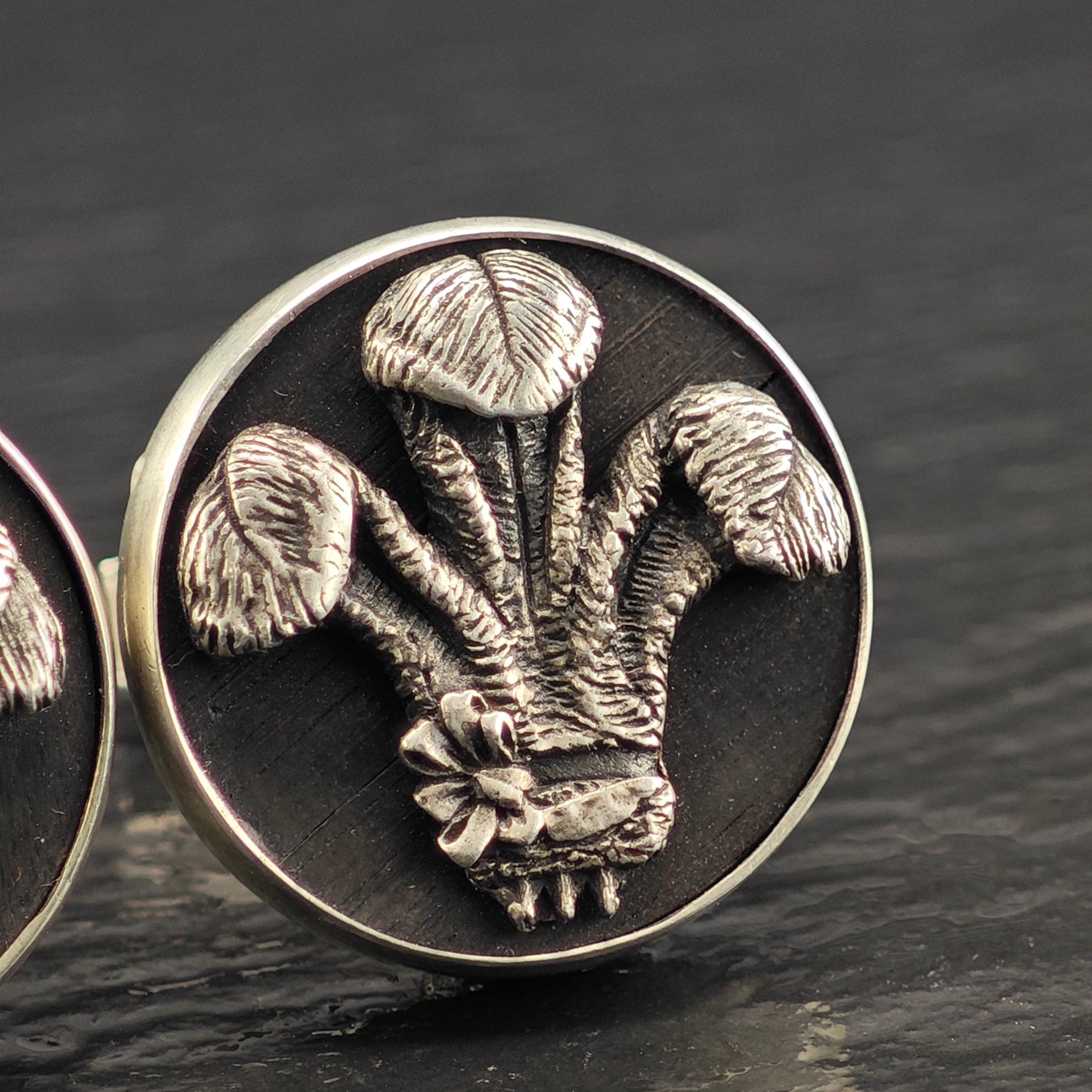 Vintage Prince of Wales Feather Design Fenwick & Sailors Cufflinks Sterling Silver MISC0362