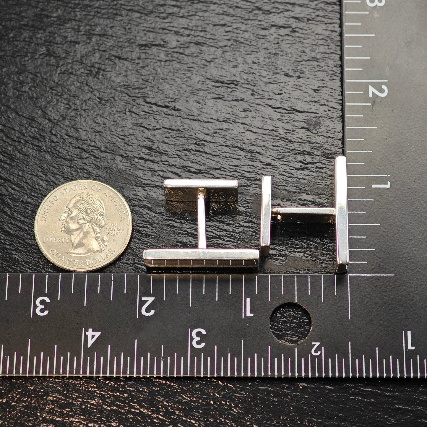Vintage Gucci Modernist Cufflinks Sterling Silver MISC0343