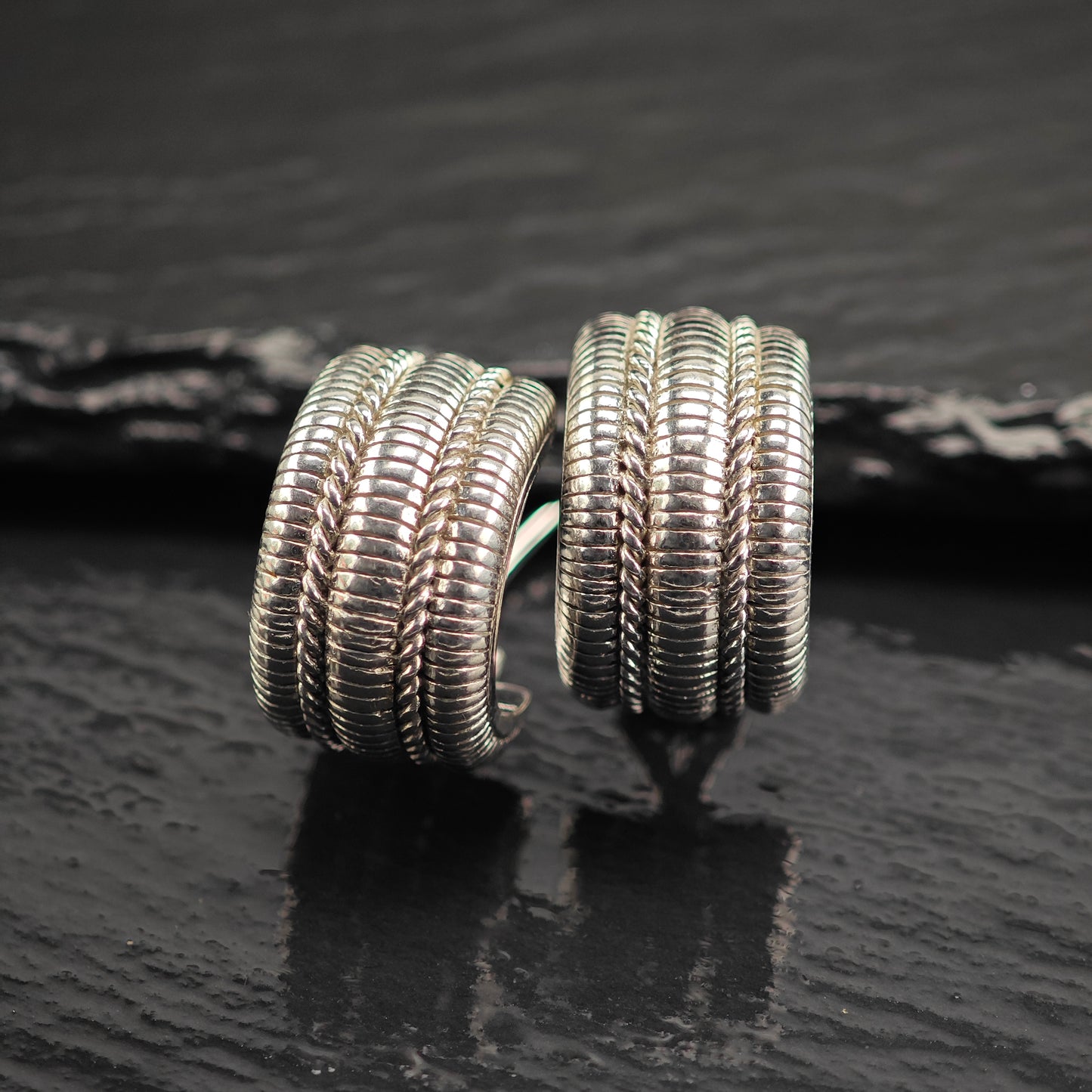 Vintage Judith Ripka Sterling Silver Lever Back Earrings ER3063