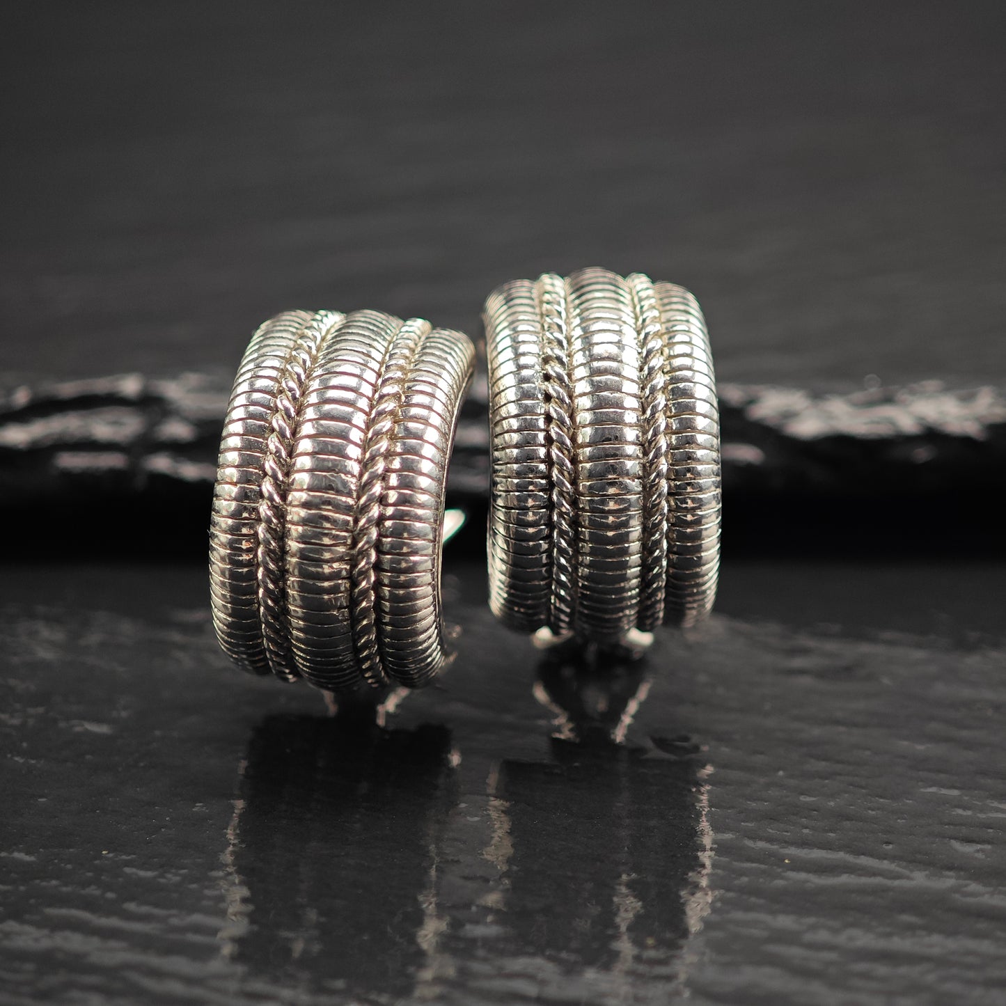 Vintage Judith Ripka Sterling Silver Lever Back Earrings ER3063