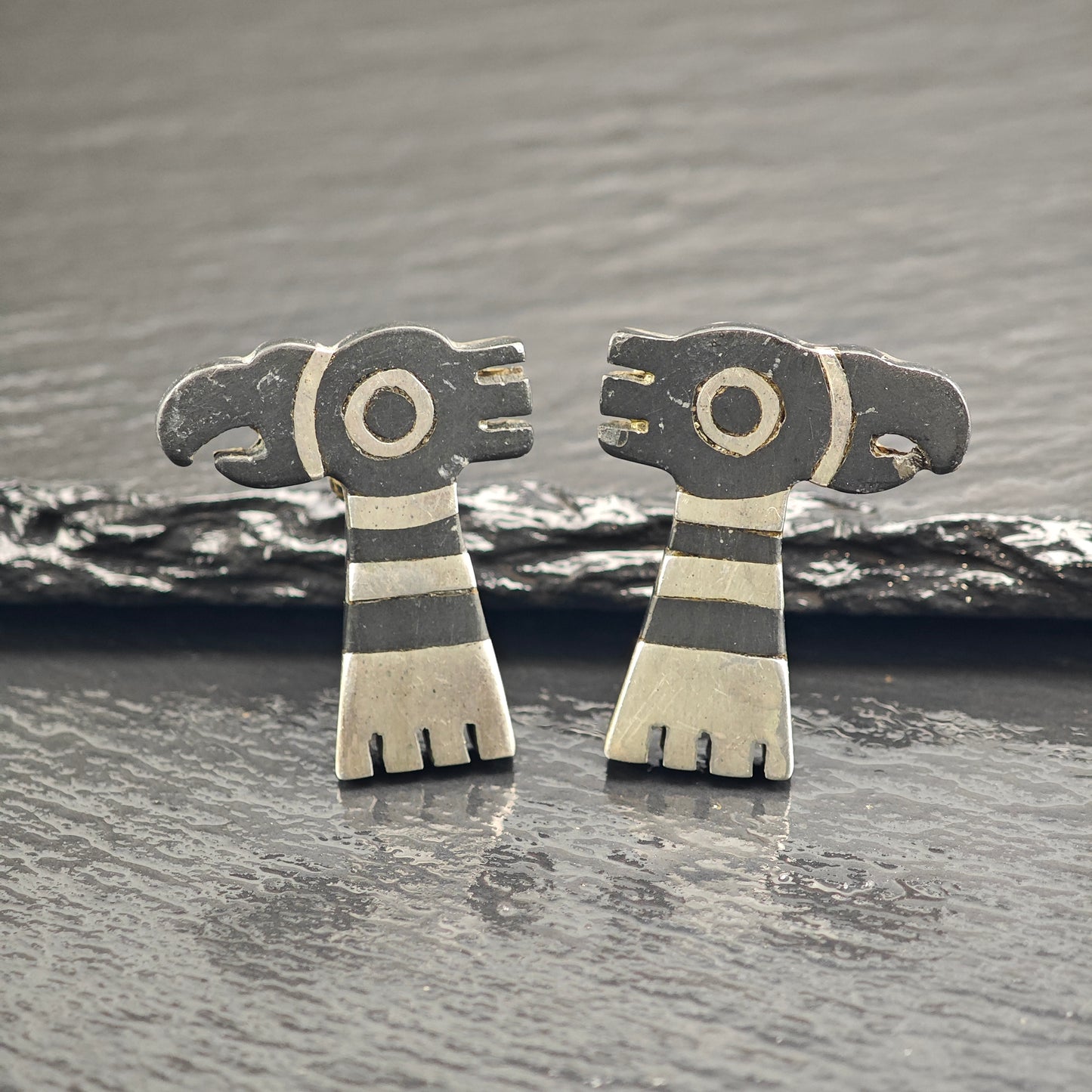 Los Castillo's Taxco Sterling Silver Screw Back Earrings ER3078