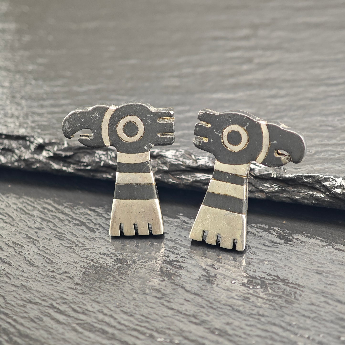 Los Castillo's Taxco Sterling Silver Screw Back Earrings ER3078