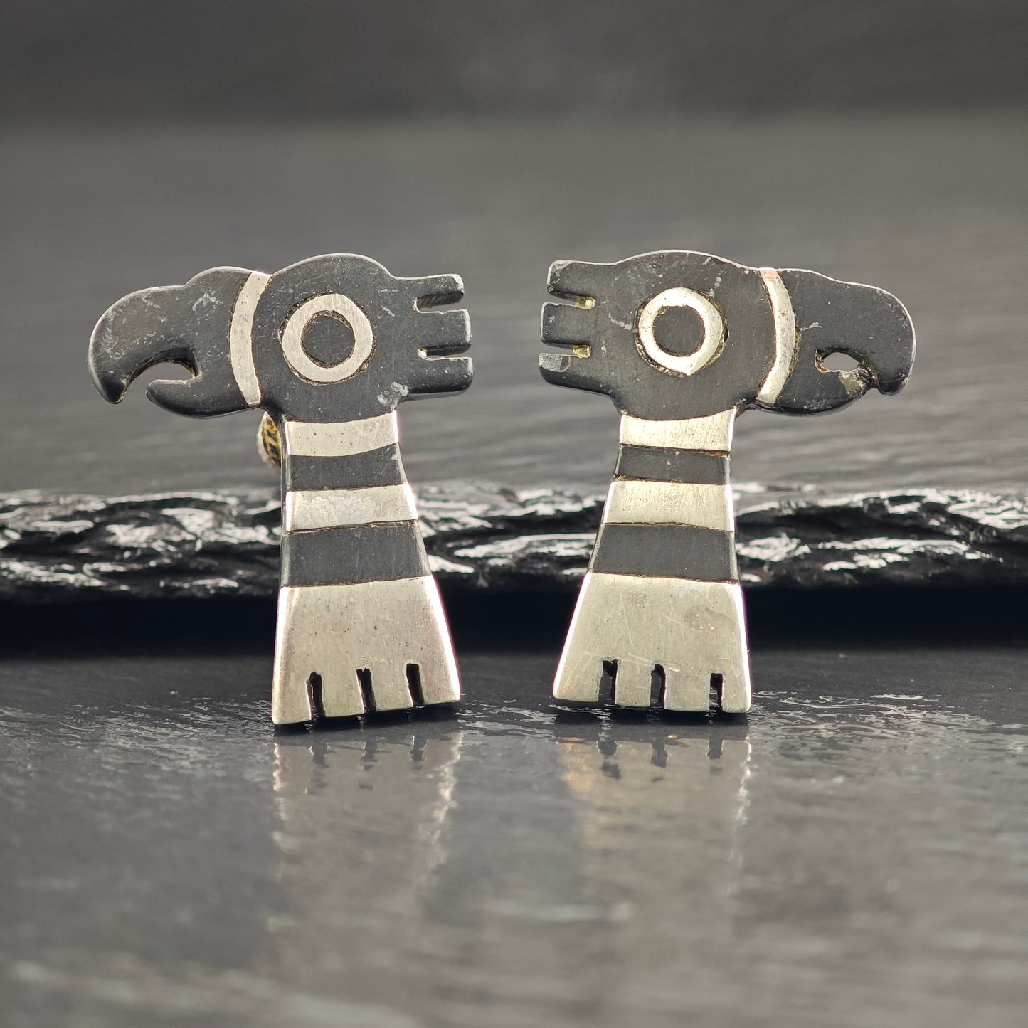 Los Castillo's Taxco Sterling Silver Screw Back Earrings ER3078