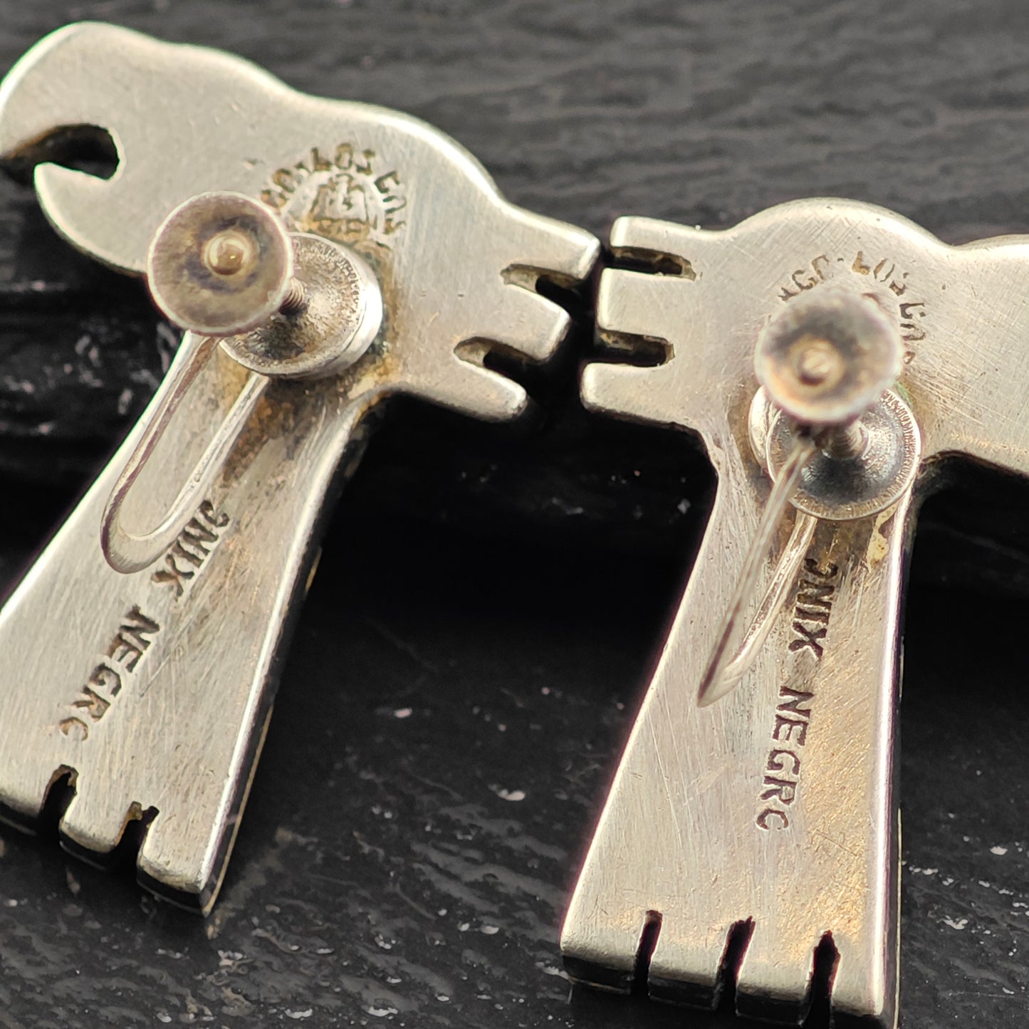 Los Castillo's Taxco Sterling Silver Screw Back Earrings ER3078