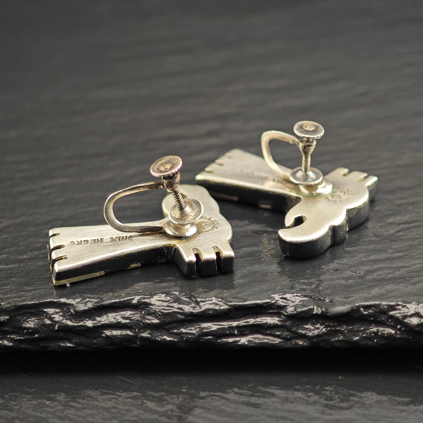 Los Castillo's Taxco Sterling Silver Screw Back Earrings ER3078