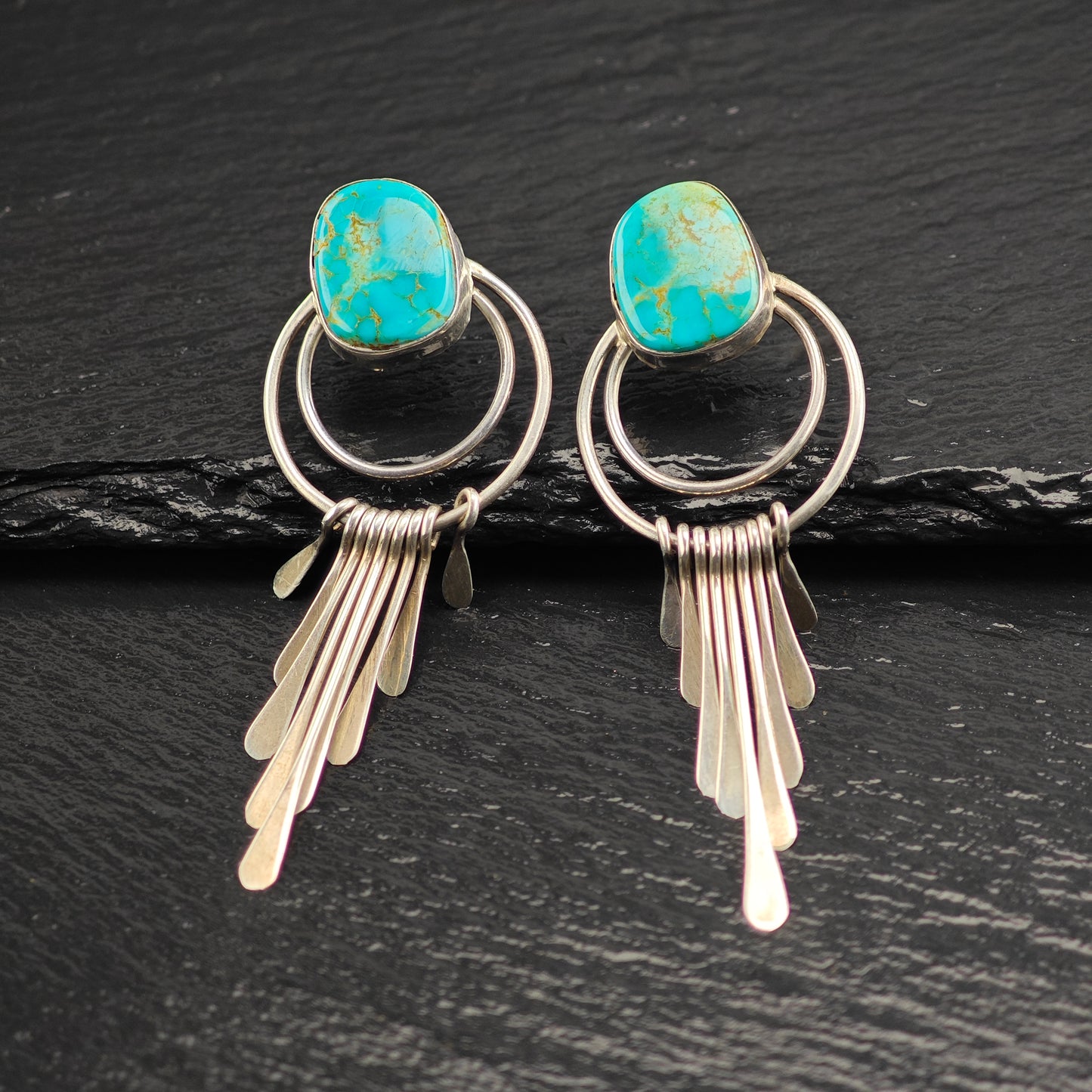 Vintage Navajo Turquoise Sterling Silver Stud Earrings ER3081