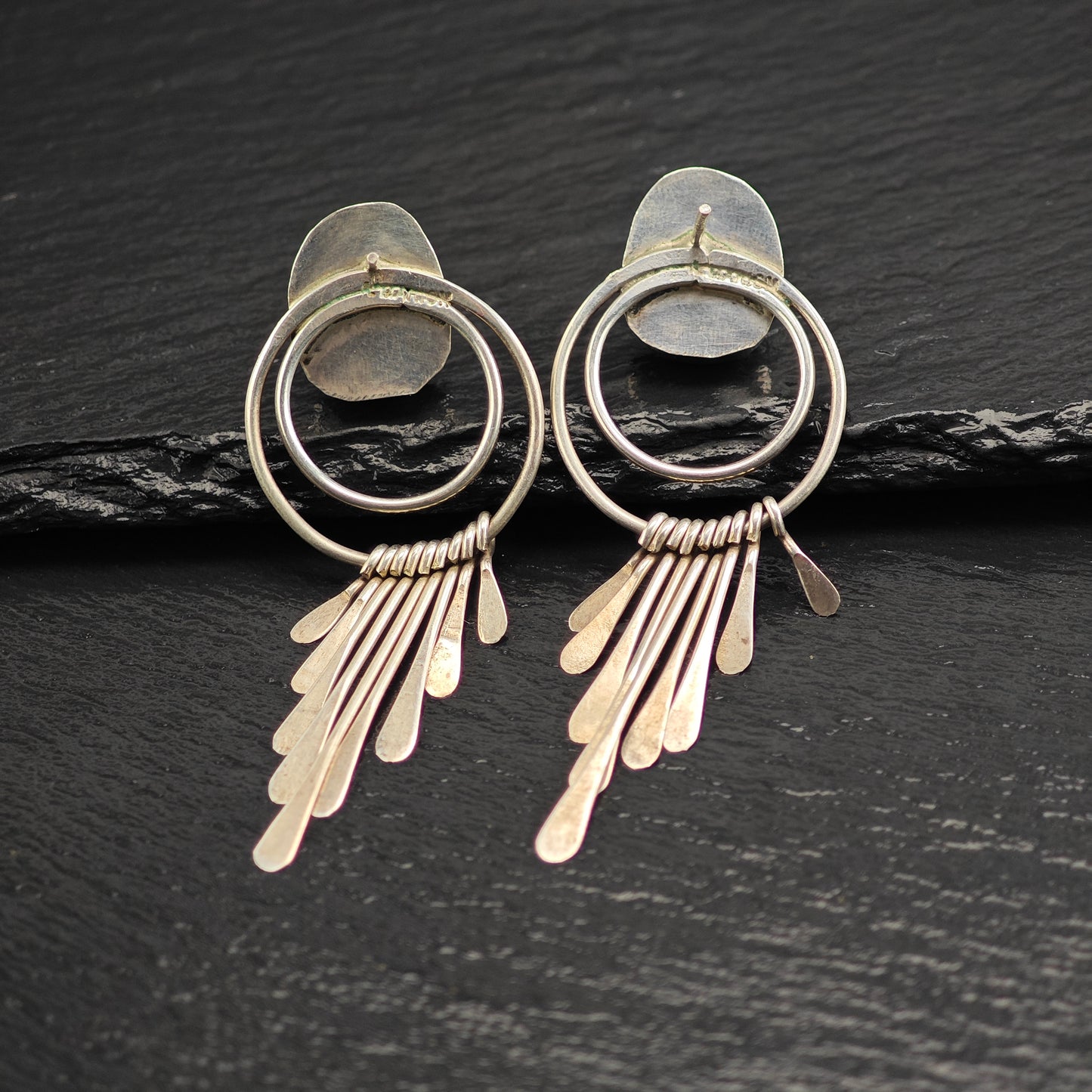 Vintage Navajo Turquoise Sterling Silver Stud Earrings ER3081