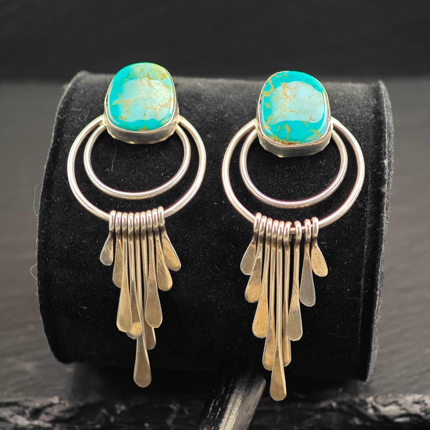 Vintage Navajo Turquoise Sterling Silver Stud Earrings ER3081