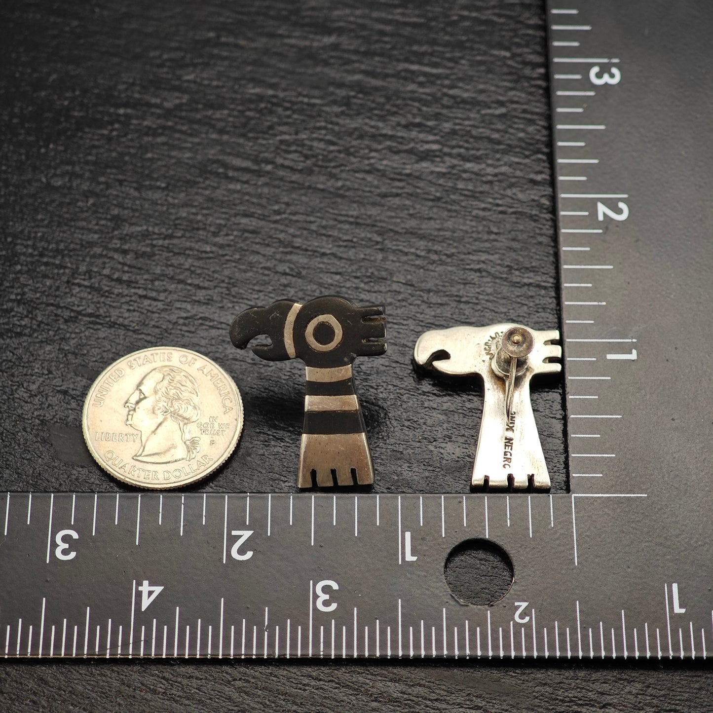 Los Castillo's Taxco Sterling Silver Screw Back Earrings ER3078