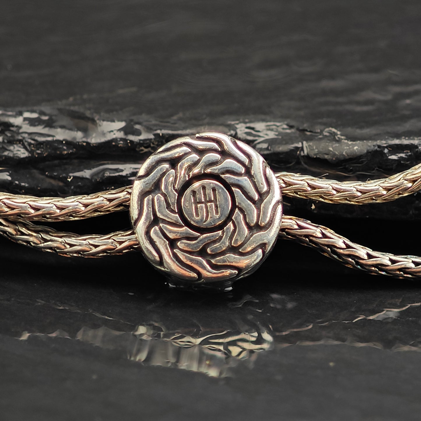 Vintage John Hardy Adjustable Line Sterling Silver Bracelet 10" max BR3068