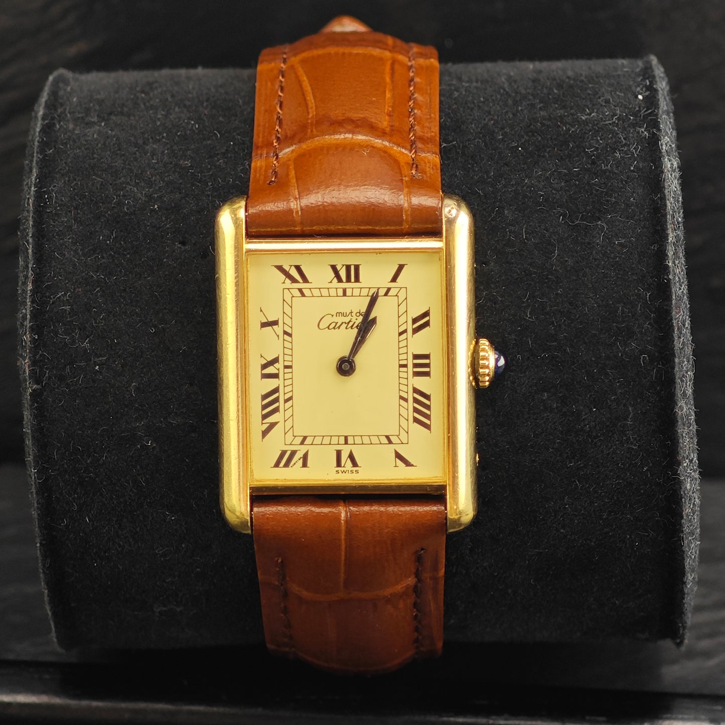Vintage Must de Cartier 18k Gold Vermeil Manual Wind Watch 24mm MISC0368
