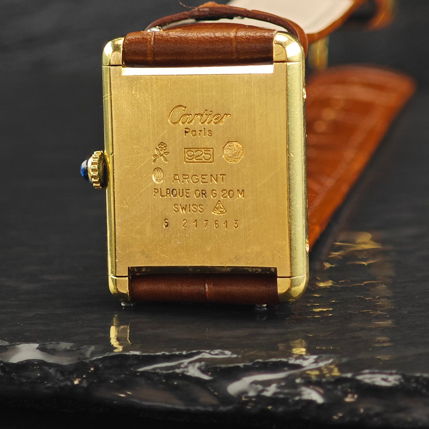 Vintage Must de Cartier 18k Gold Vermeil Manual Wind Watch 24mm MISC0368