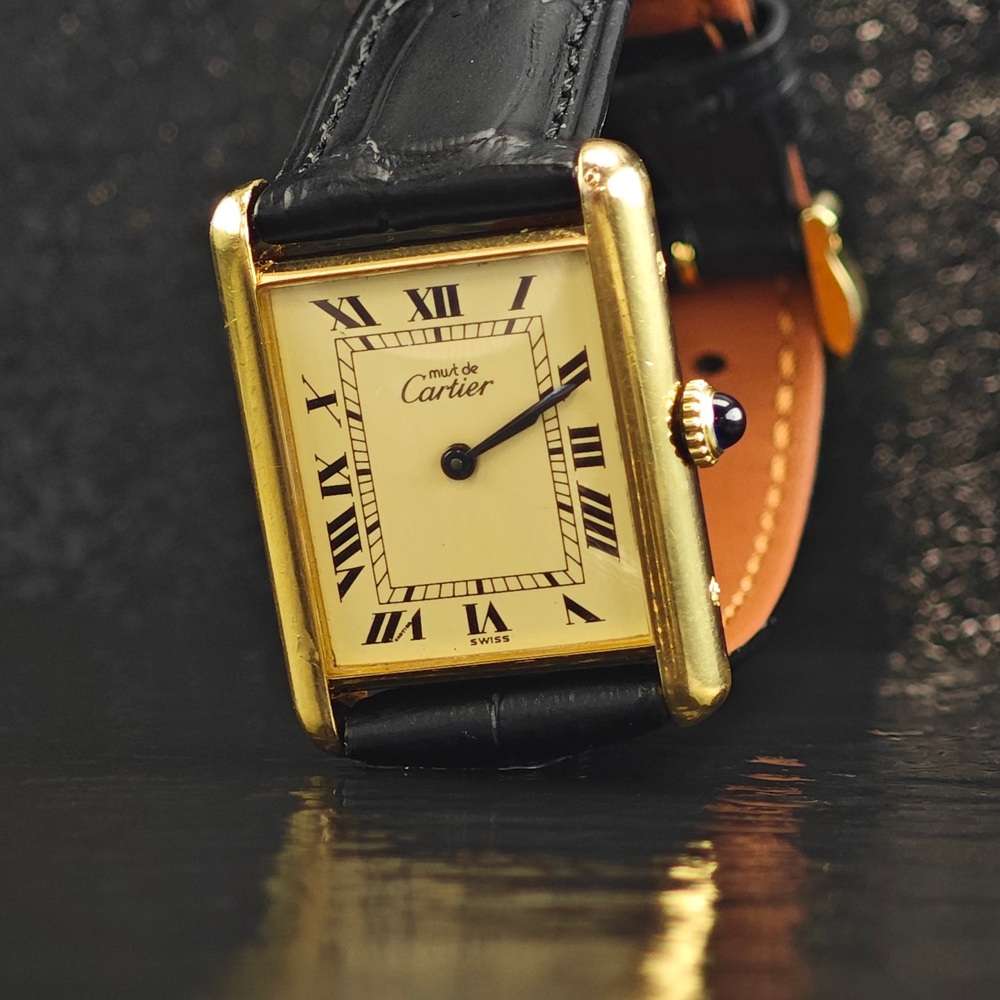 Vintage Must de Cartier 18k Gold Vermeil Manual Wind Watch 24mm MISC0368