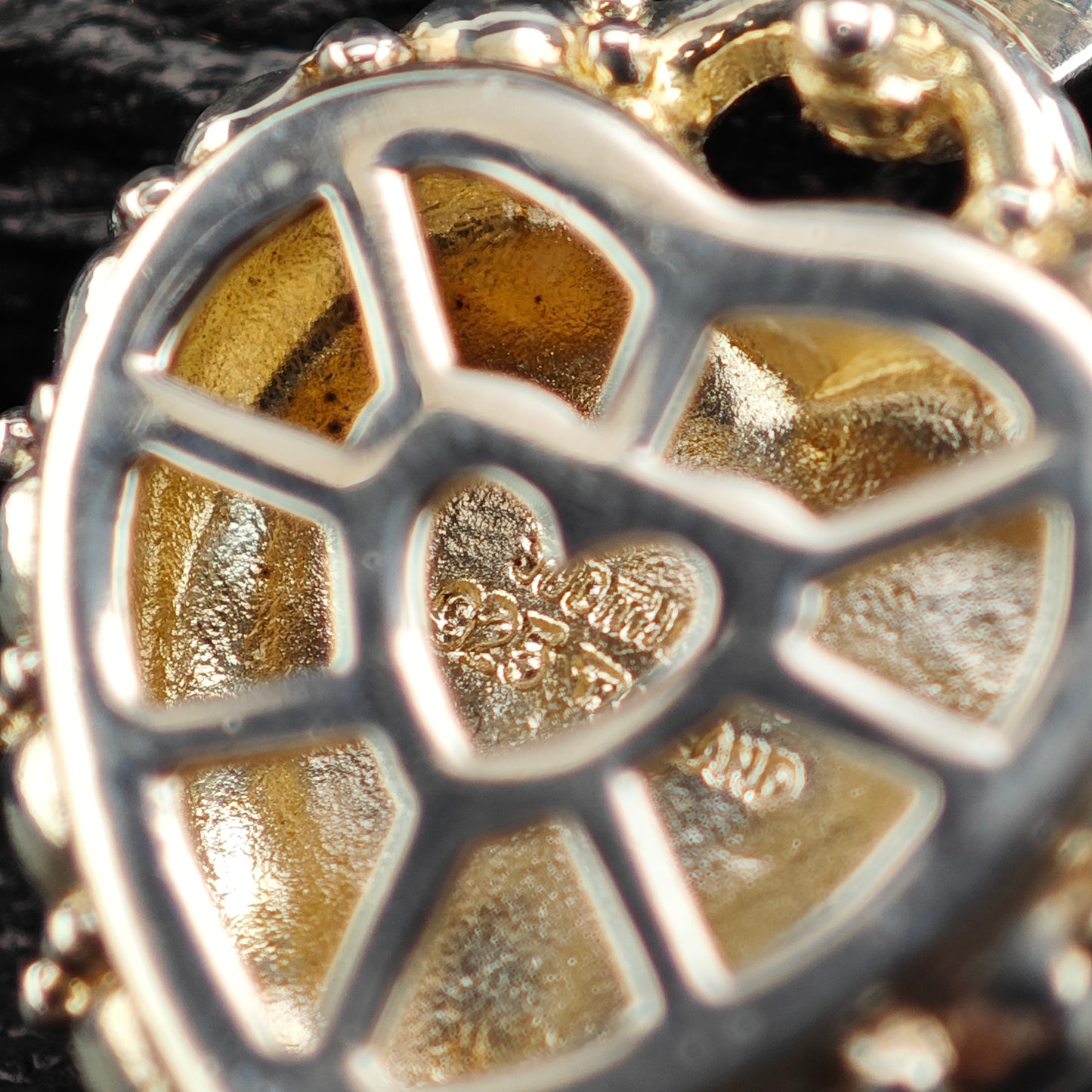Vintage Judith Ripka Chalcedony Heart Sterling Silver Pendant P2470