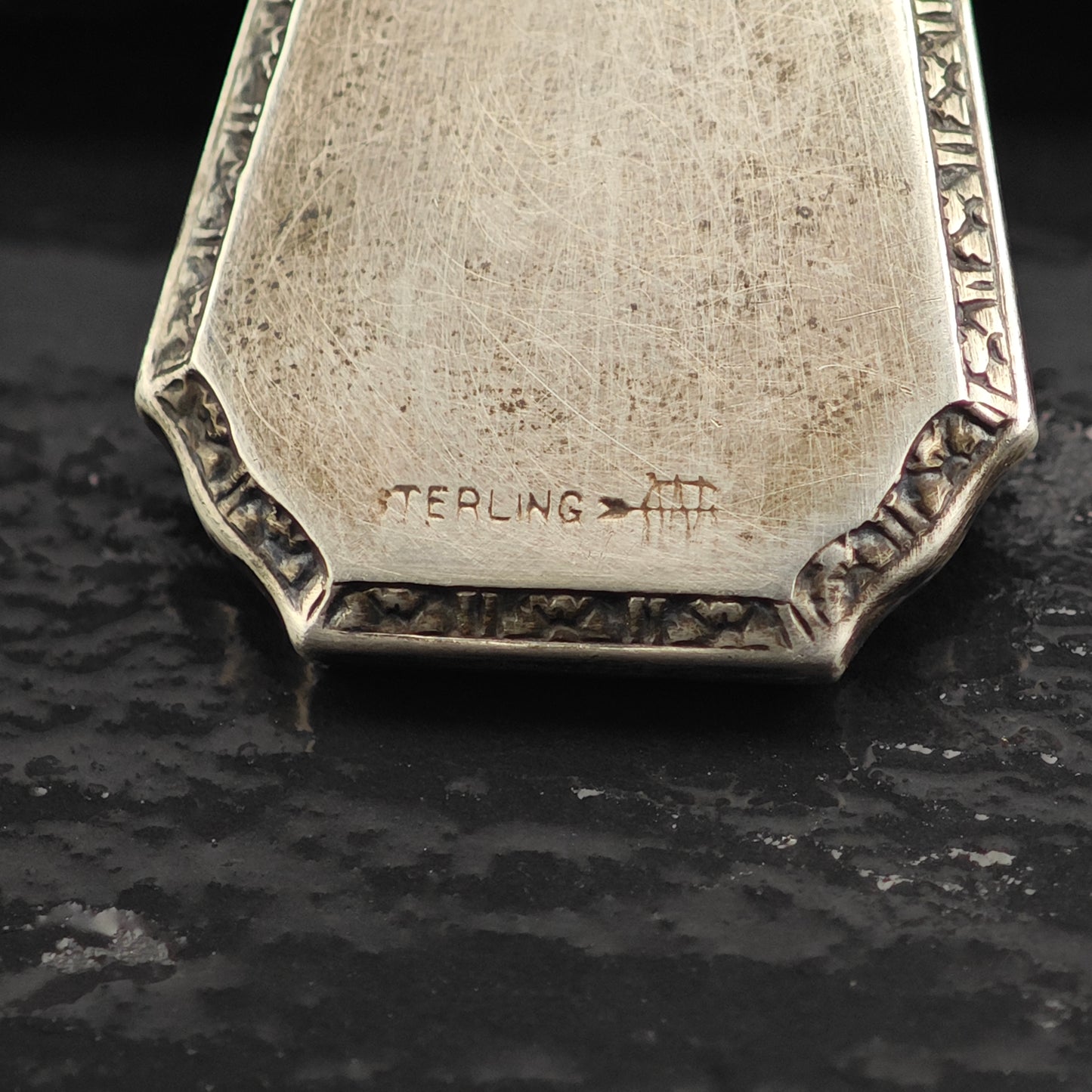 Art Deco Sterling Silver Poison Flask B2178