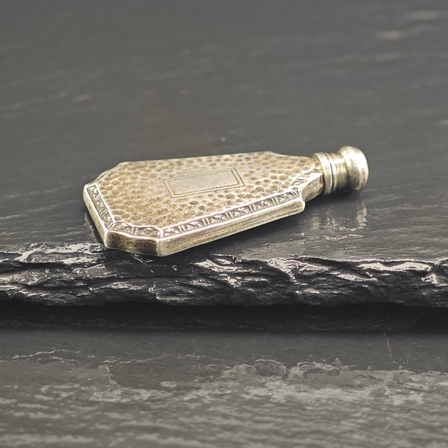 Art Deco Sterling Silver Poison Flask B2178