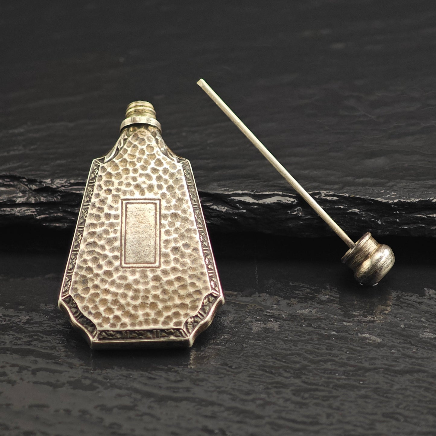 Art Deco Sterling Silver Poison Flask B2178