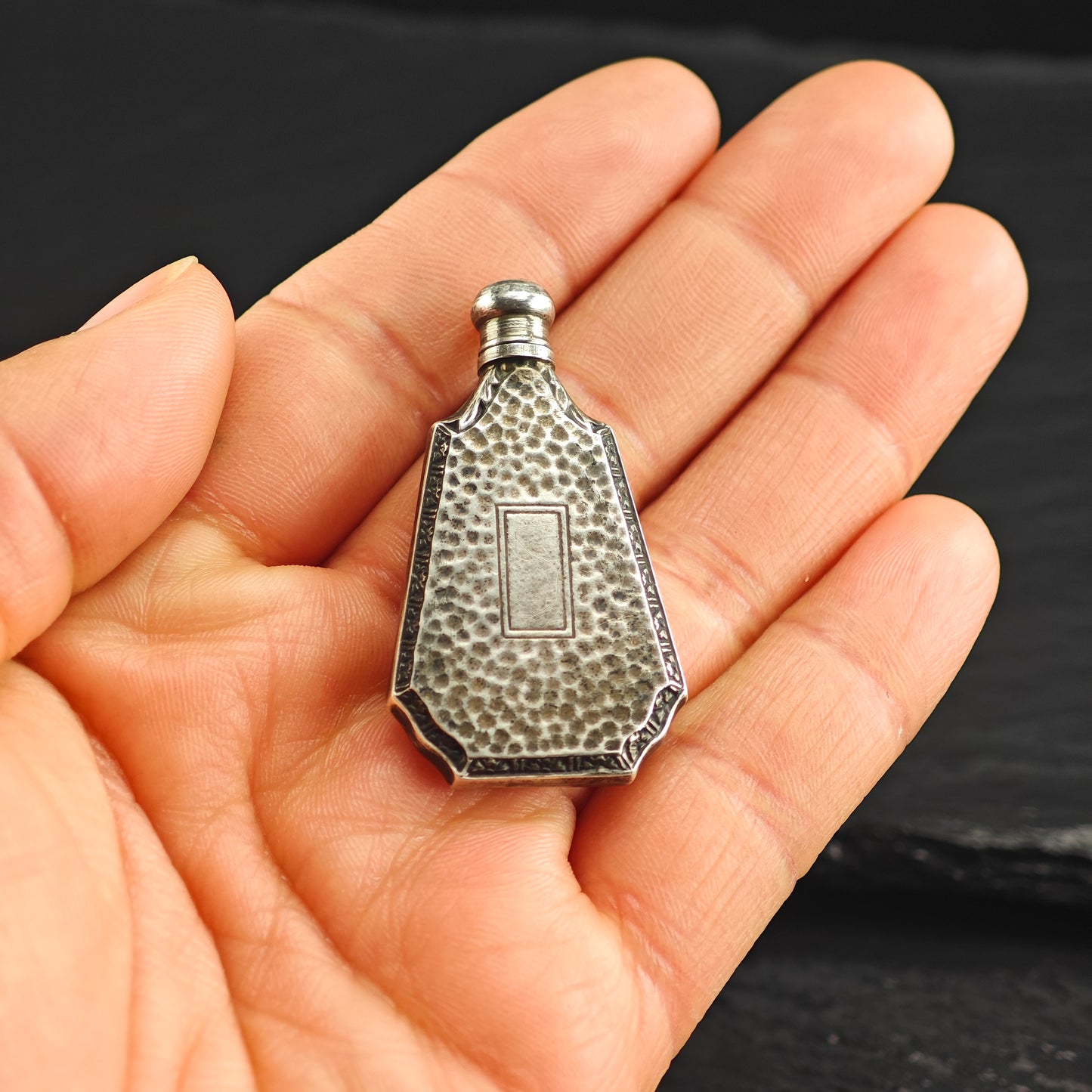 Art Deco Sterling Silver Poison Flask B2178