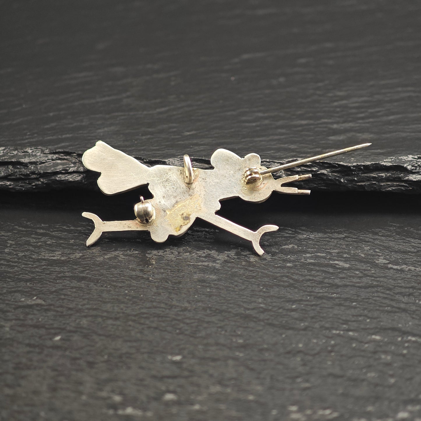 Zuni Road Runner Inlay Brooch Pendant B2179