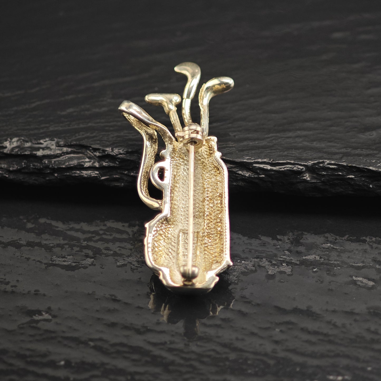 Golf Clubs and Bag Sterling Silver Brooch Pendant B2181