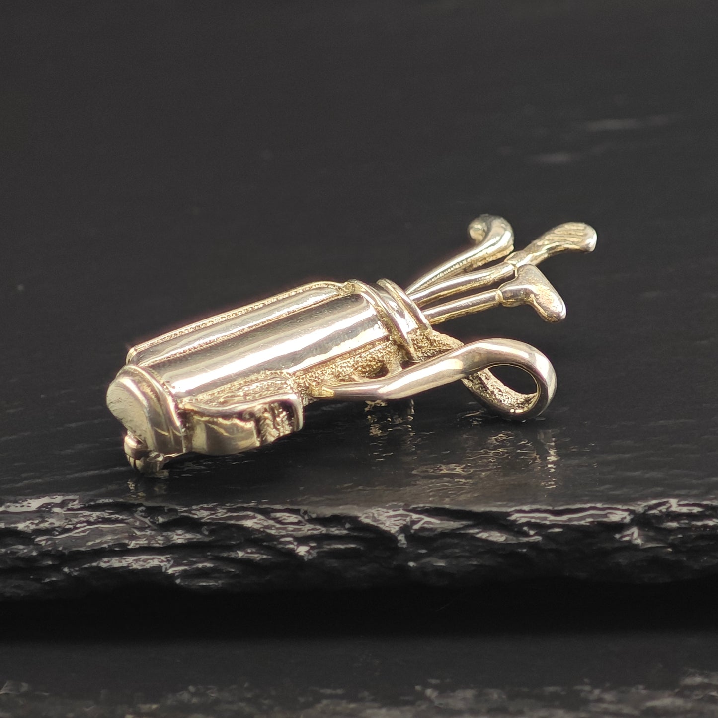 Golf Clubs and Bag Sterling Silver Brooch Pendant B2181